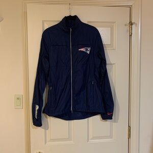 NFL Team Apparel Navy Blue New England Patriots Windbreaker Jacket sz M